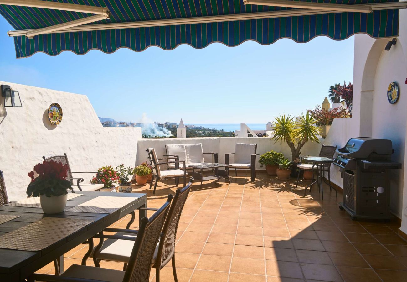 Doppelhaushälfte in Nerja - Casablanca 9: Duplex con terrazze su più livelli, vista mare e tramonto