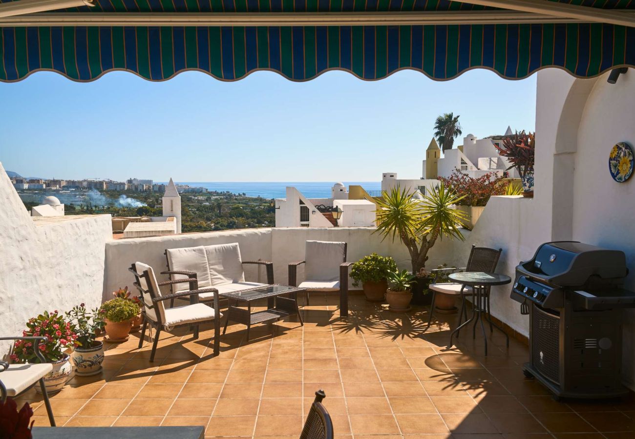 Doppelhaushälfte in Nerja - Casablanca 9: Duplex con terrazze su più livelli, vista mare e tramonto