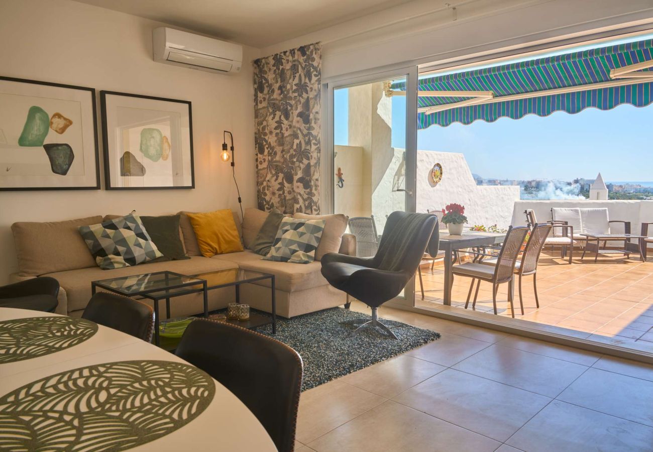 Doppelhaushälfte in Nerja - Casablanca 9: Duplex con terrazze su più livelli, vista mare e tramonto