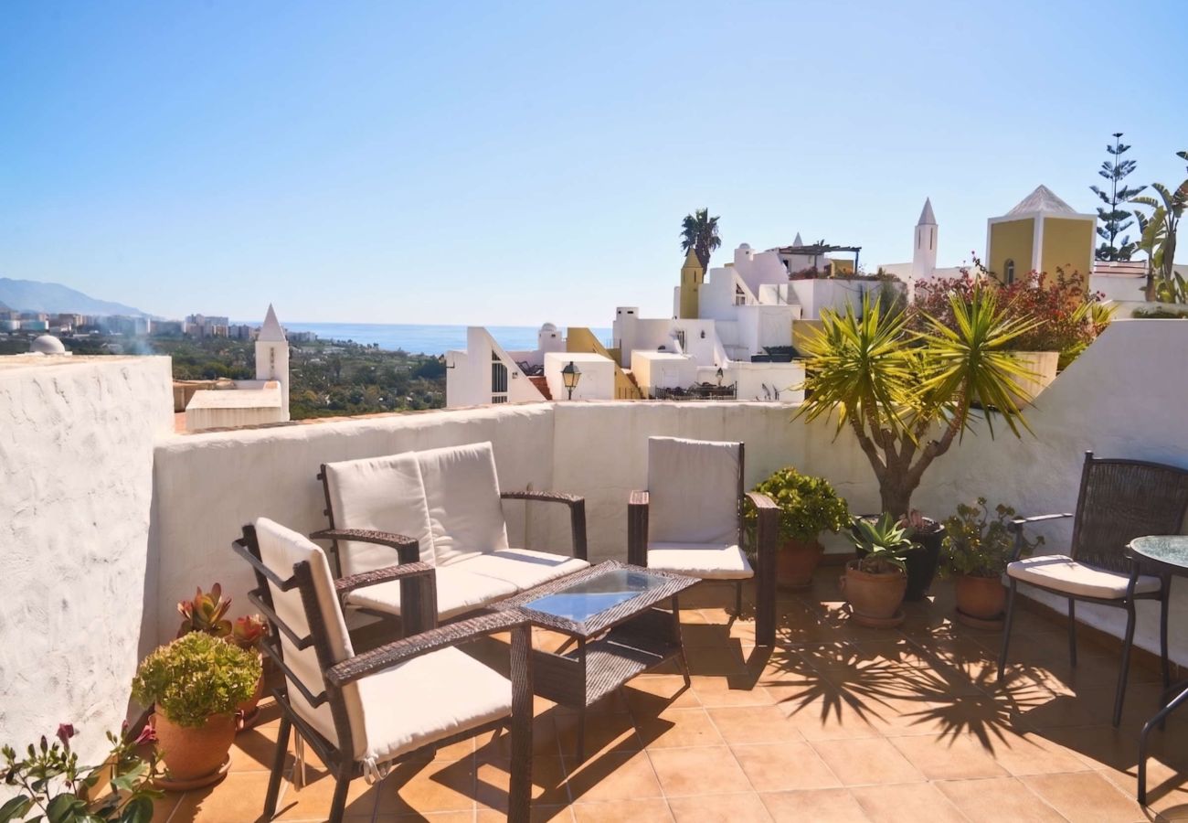 Doppelhaushälfte in Nerja - Casablanca 9: Duplex con terrazze su più livelli, vista mare e tramonto