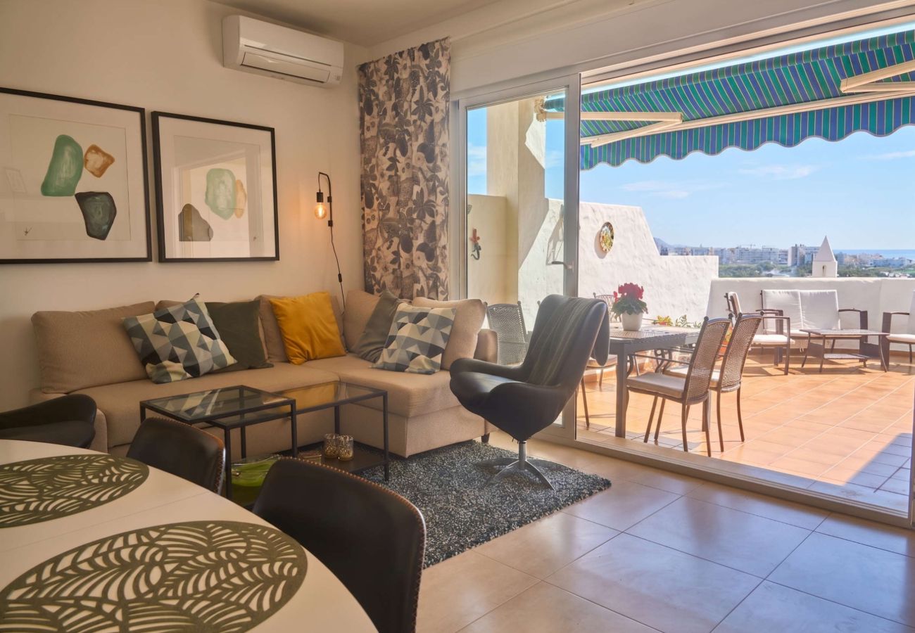 Doppelhaushälfte in Nerja - Casablanca 9: Duplex con terrazze su più livelli, vista mare e tramonto