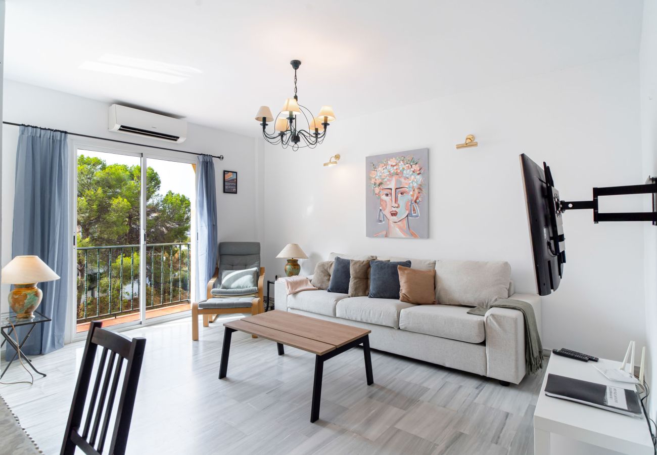 Wohnzimmer mit Terrasse in der Flores de Burriana 5 – Haus mit 3 Schlafzimmern und Swimmingpool
